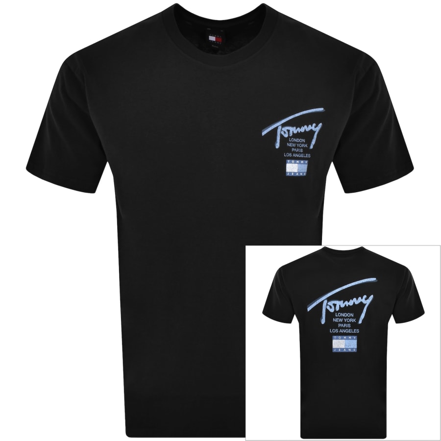Tommy Jeans Sign City T Shirt Black Mainline Menswear Canada